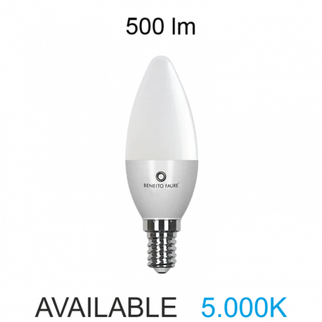 Ampoule LED  E27 5,5W Flamme à visser Dépolie 5,5W 360°