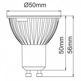 Ampoule LED  GU10 LED 6W dimmable uniform-line 220V 6W 120°