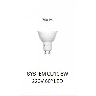 SYSTEM LED 8W. GU10  60°