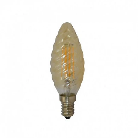 Ampoule LED E14 4W Filament torsadée Golden