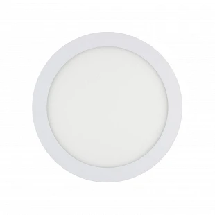 Dalle LED ronde extra plate 20W cadre blanc