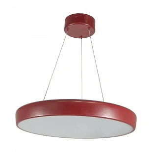 Lampe suspension LED circulaire rouge