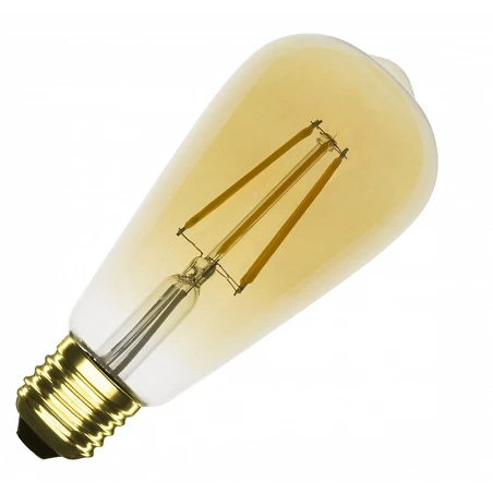 Ampoule LED E27 5.5W filament dimmable ST64 gold 2500K/4000K