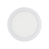 Dalle LED Ronde extra plate 15w Cadre Blanc