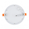 Dalle LED Ronde extra plate 15w Cadre Blanc